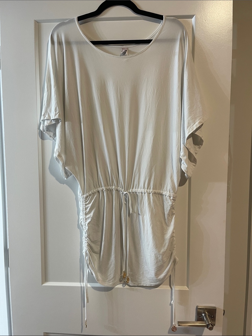 Luli Fama Ivory Drawstring Waist Tunic